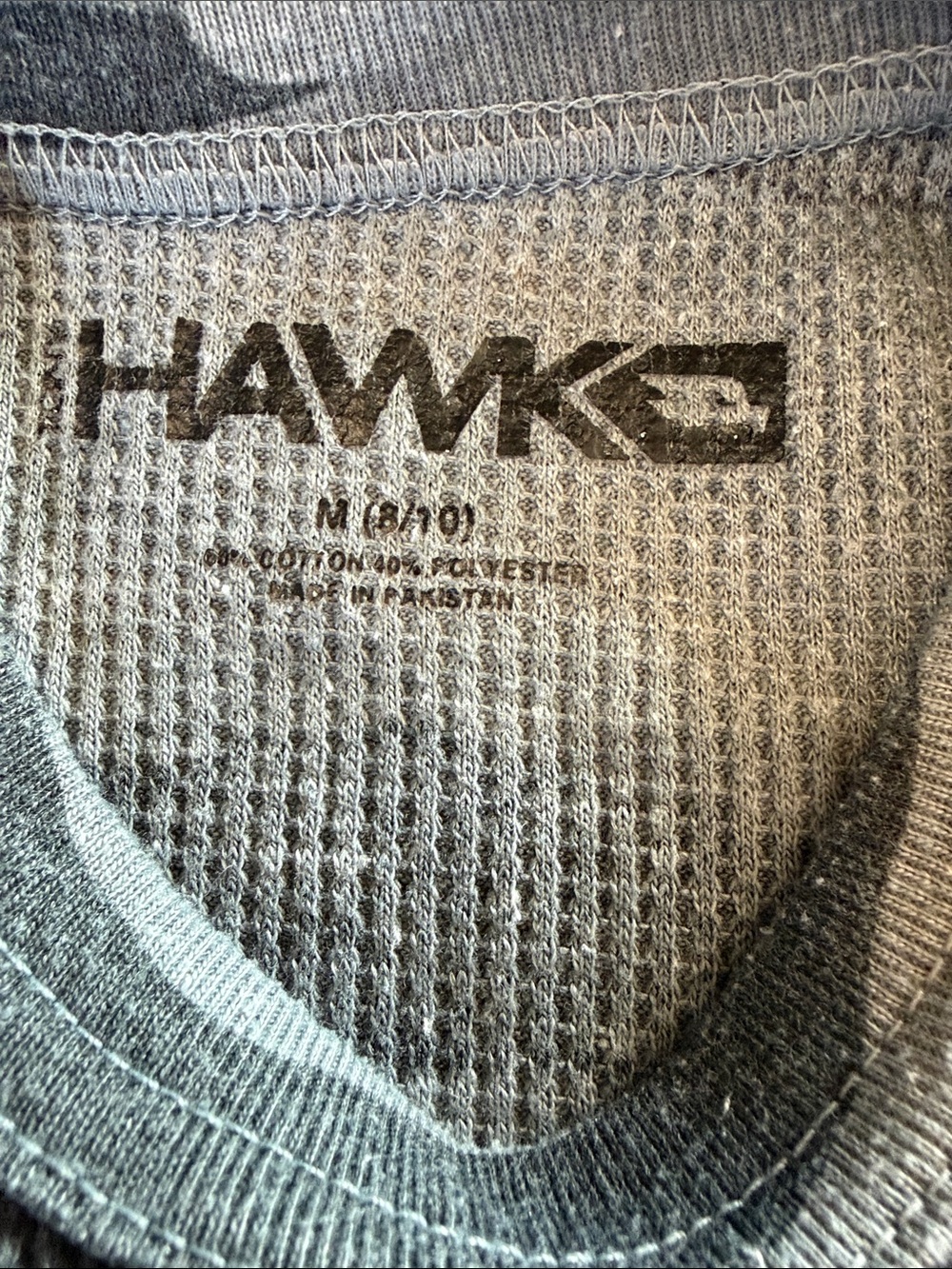 Tony Hawk Boys Grey Camo Thermal Long Sleeve Shirt Size 8 - Picture 3 of 3